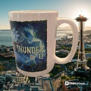 Bergsma Thunder Of 12 Coffee Mug Ceramic Seattle Stormy Night Hawk In Flight